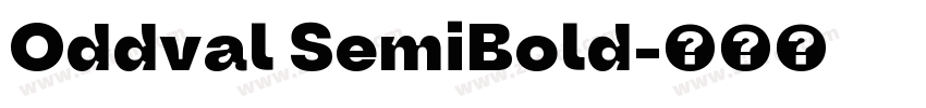 Oddval SemiBold字体转换